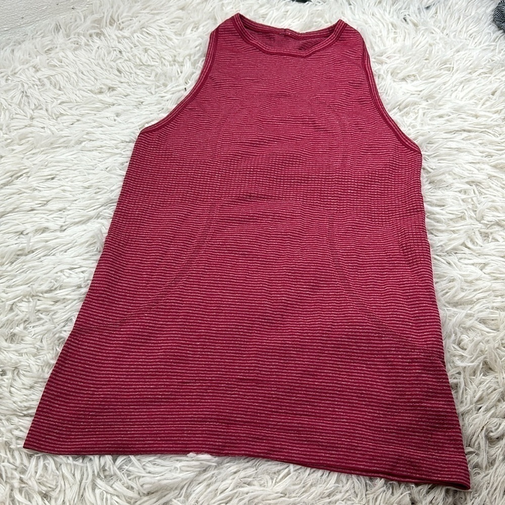 Lululemon Run: Swiftly Tech Tank Tonka Stripe Heathered Bumble Berry
